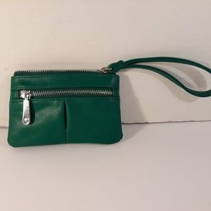 Charming Charlie Emerald Color Wrist Wallet